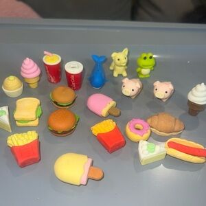 Chinese Miniature Food and Animal Eraser Set